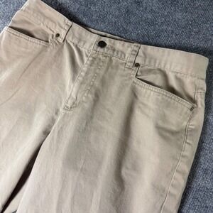 LRL Lauren Jeans Co. Ralph Lauren Tan Cropped Wide‎ Leg Pants Women's size 12